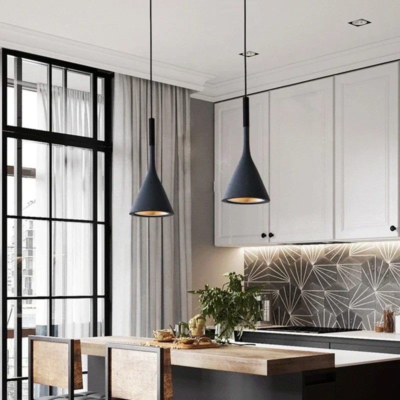 Kitchen Appliances Table - Luces colgantes Led modernas, luz blanca