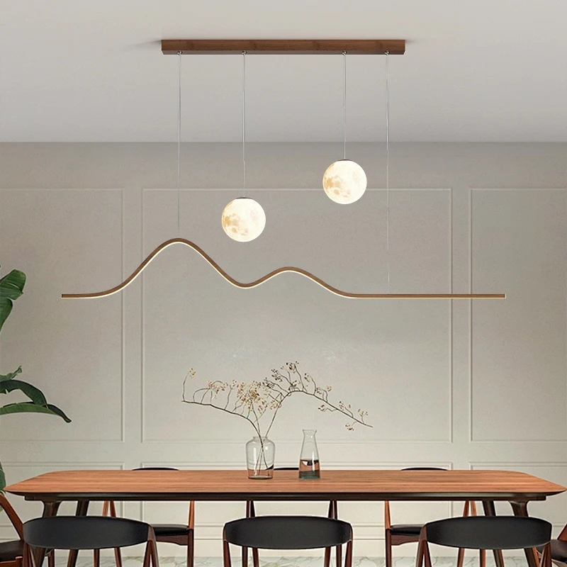 Kitchen Appliances Table - Lámpara colgante de madera LED 2026